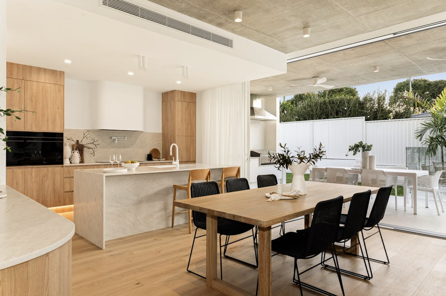 coastal contemporary kitchen design, property styling by blink living